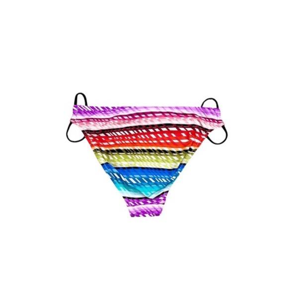 Trina Turk Prismatic Multicolored Side String‎ Hipster Bikini Bottoms Size 10 - Picture 5 of 6